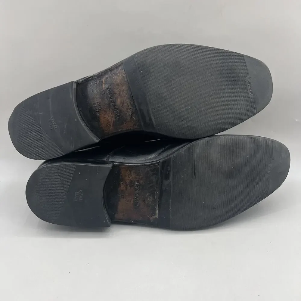 Magnanni Split Toe‎ Apron Oxford Men's Size 13 M Black Leather Comfort Low Shoes